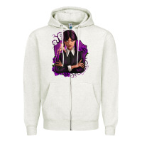 Oatmeal Heather wednesday Zipper Hoodie - Zillion Design Studio
