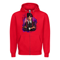 Red wednesday Zipper Hoodie - Zillion Design Studio