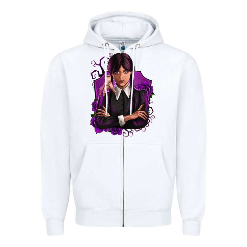 Wednesday Zipper Hoodie by Zillion Design Studio | Teevron