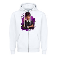 White wednesday Zipper Hoodie - Zillion Design Studio