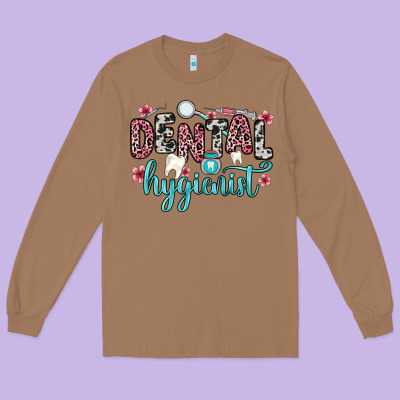 Dental Hygienist Long Sleeve Tee Designed By Zillion Design Studio