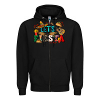 Black Let's fiesta Zipper Hoodie - CTS Tumbler Store