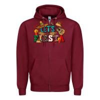 Burgundy Let's fiesta Zipper Hoodie - CTS Tumbler Store