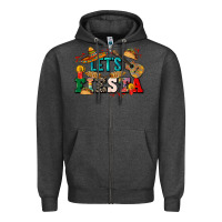 Charcoal Heather Let's fiesta Zipper Hoodie - CTS Tumbler Store
