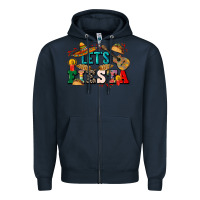 Navy Let's fiesta Zipper Hoodie - CTS Tumbler Store