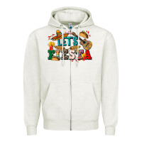 Oatmeal Heather Let's fiesta Zipper Hoodie - CTS Tumbler Store