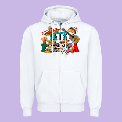Let's Fiesta Zipper Hoodie Designed By Cts Tumbler Store