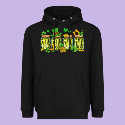 St. Patricks Day Pickle Heavyweight Hoodie Designed By Artiststas