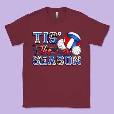 Tis' The Season Volleyball Classic Tee Designed By Zillion Design Studio