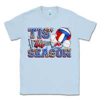 Dusty Blue tis' the season volleyball Classic Tee - Zillion Design Studio