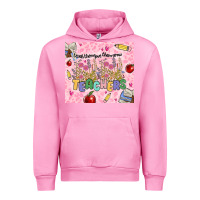 Fuchsia Pink teachers teach them love them grow Urban Hoodie - MaliasSmallBusiness