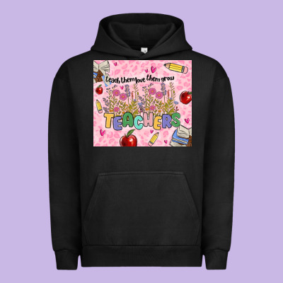 Teachers Teach Them Love Them Grow Urban Hoodie Designed By Maliassmallbusiness