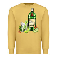 Antique Gold gin tonic bottle and cocktail Premium Sweatshirt - AdoDesignShop