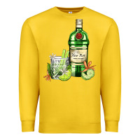 Lemon gin tonic bottle and cocktail Premium Sweatshirt - AdoDesignShop