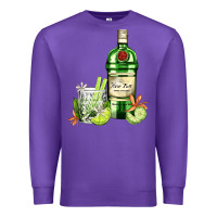 Purple gin tonic bottle and cocktail Premium Sweatshirt - AdoDesignShop