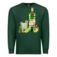 Sports Green gin tonic bottle and cocktail Premium Sweatshirt - AdoDesignShop