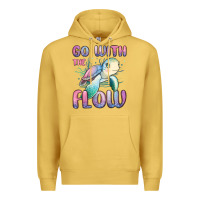 Antique Gold go with flow turtle Premium Hoodie - MaliasSmallBusiness