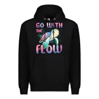 Black go with flow turtle Premium Hoodie - MaliasSmallBusiness