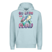 Blue Mist go with flow turtle Premium Hoodie - MaliasSmallBusiness