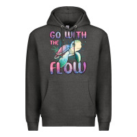 Charcoal Heather go with flow turtle Premium Hoodie - MaliasSmallBusiness