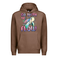 Chestnut go with flow turtle Premium Hoodie - MaliasSmallBusiness