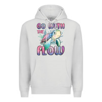Dove Grey go with flow turtle Premium Hoodie - MaliasSmallBusiness