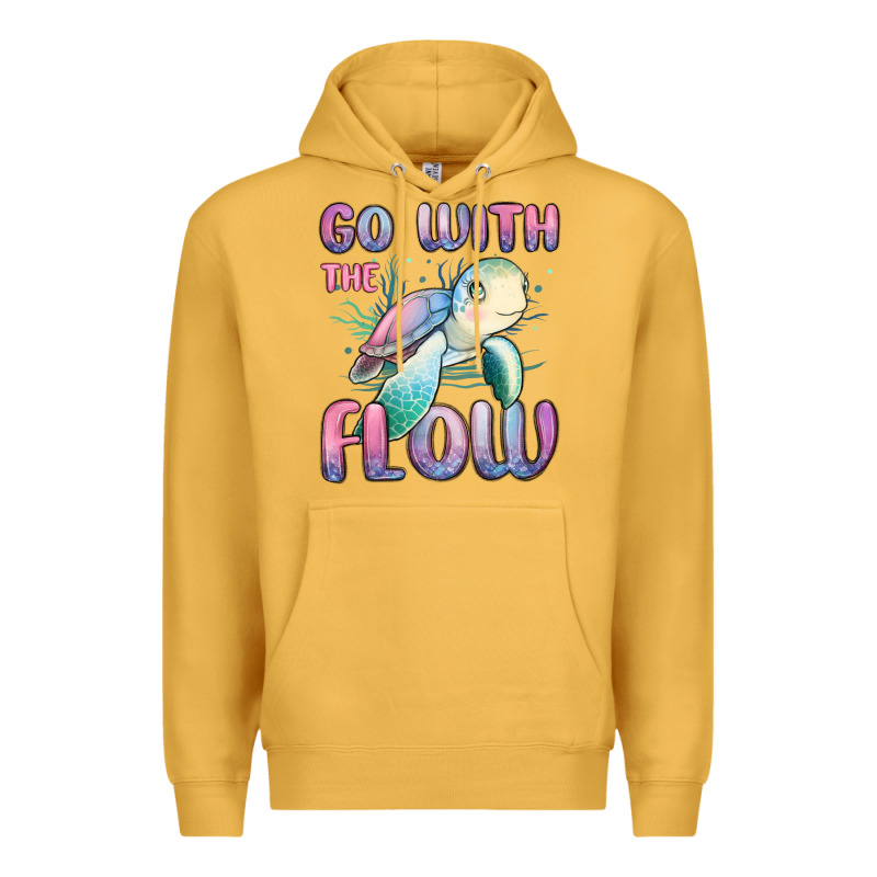 Go With Flow Turtle Premium Hoodie by MaliasSmallBusiness | Teevron