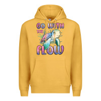 Mustard go with flow turtle Premium Hoodie - MaliasSmallBusiness