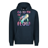 Navy go with flow turtle Premium Hoodie - MaliasSmallBusiness