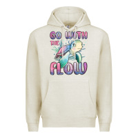 Oatmeal Heather go with flow turtle Premium Hoodie - MaliasSmallBusiness