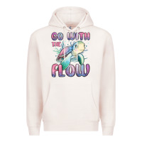 Pale Pink go with flow turtle Premium Hoodie - MaliasSmallBusiness