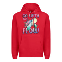 Red go with flow turtle Premium Hoodie - MaliasSmallBusiness
