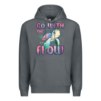 Rock go with flow turtle Premium Hoodie - MaliasSmallBusiness