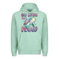 Seafoam go with flow turtle Premium Hoodie - MaliasSmallBusiness