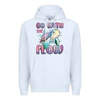 White go with flow turtle Premium Hoodie - MaliasSmallBusiness