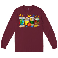 Burgundy teacher coffee cups tbw Long Sleeve Tee - texasbilliewilder