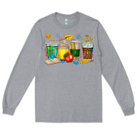 Heather Grey teacher coffee cups tbw Long Sleeve Tee - texasbilliewilder