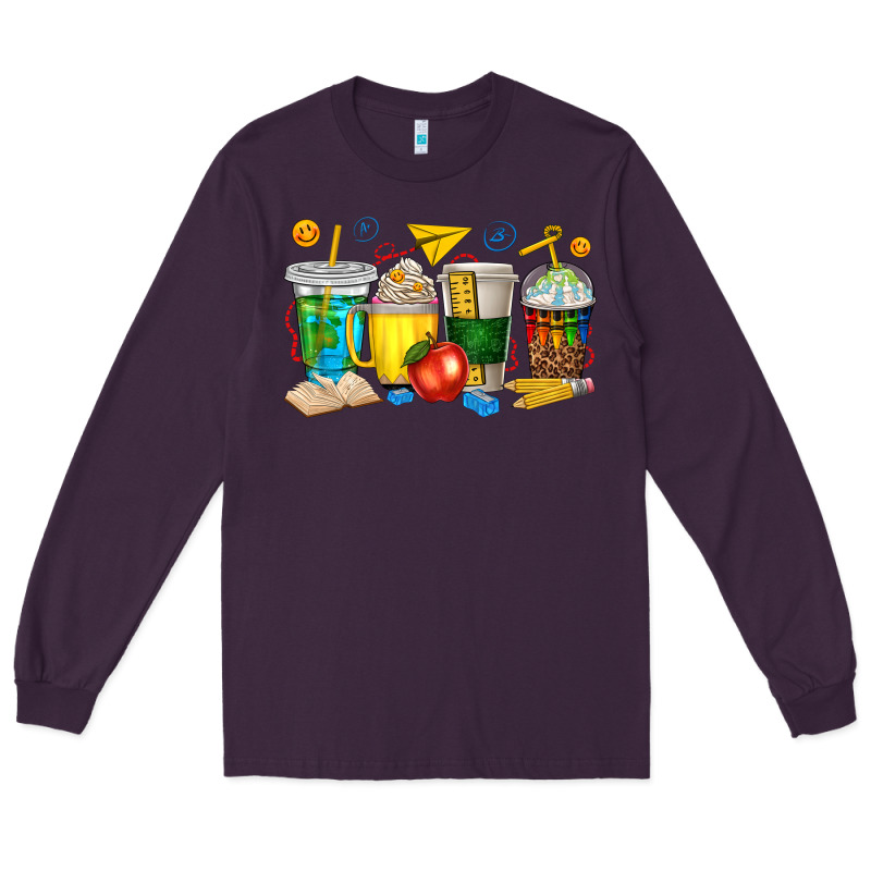 Teacher Coffee Cups Tbw Long Sleeve Tee by texasbilliewilder | Teevron