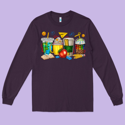 Teacher Coffee Cups Tbw Long Sleeve Tee Designed By Texasbilliewilder