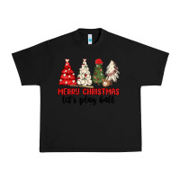 Black merry christmas let s play ball baseball Urban Heavy Tee - MaliasSmallBusiness