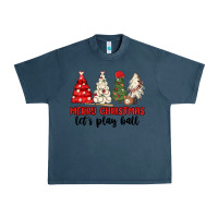 Midnight Navy merry christmas let s play ball baseball Urban Heavy Tee - MaliasSmallBusiness