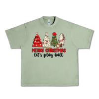 Oil Green merry christmas let s play ball baseball Urban Heavy Tee - MaliasSmallBusiness