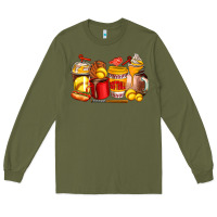 Army Green softball coffee cups Long Sleeve Tee - AdoDesignShop