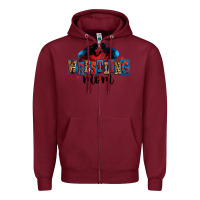 Burgundy wrestling mom Zipper Hoodie - Zillion Design Studio