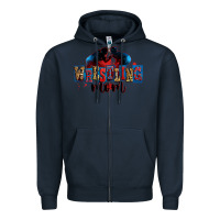 Navy wrestling mom Zipper Hoodie - Zillion Design Studio