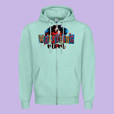 Wrestling Mom Zipper Hoodie Designed By Zillion Design Studio