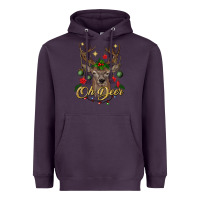 Plum oh deer Christmas Heavyweight Hoodie - BundleAndBundleShop