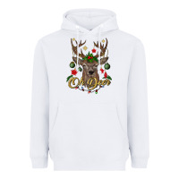 White oh deer Christmas Heavyweight Hoodie - BundleAndBundleShop