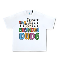 White the birthday dude Urban Heavy Tee - MaliasSmallBusiness