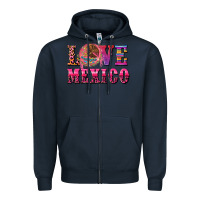 Navy love mexico Zipper Hoodie - CTS Tumbler Store